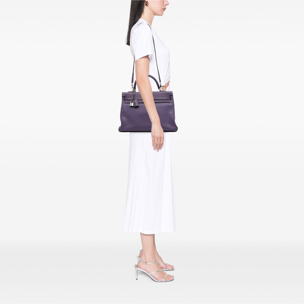 Hermès B Hermès Purple Violet Calf Leather Togo Kelly II Retourne 35 France