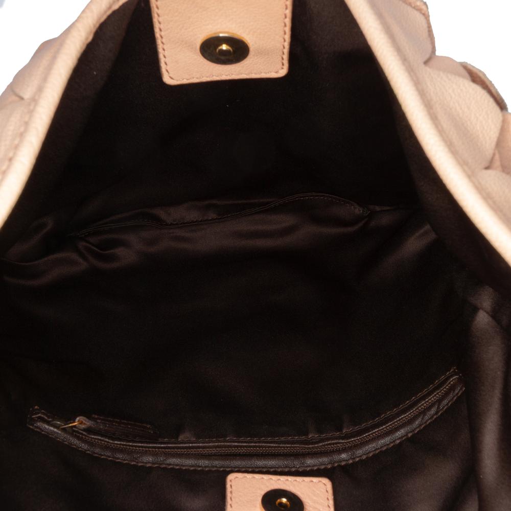 Saint Laurent B Saint Laurent Pink Salmon Calf Leather St Tropez Fish Scale Hobo Italy