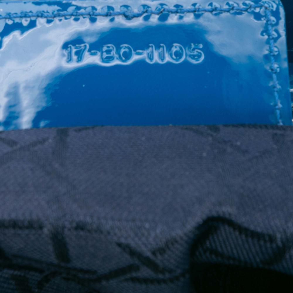 Christian Dior B Dior Blue Patent Leather Leather Large Patent Cannage Lady Dior Italy