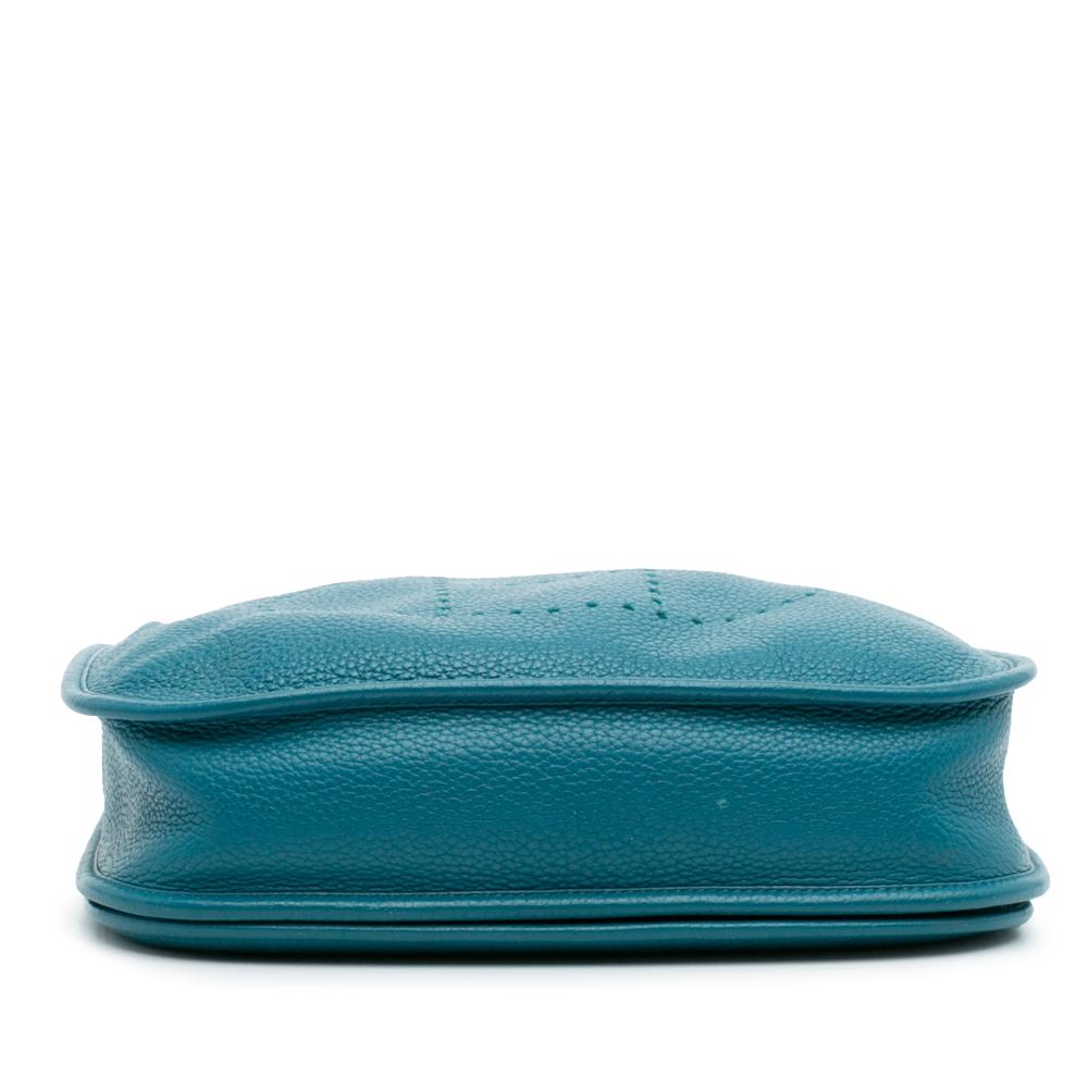 Hermès B Hermès Blue Peacock Calf Leather Clemence Evelyne III 29 France