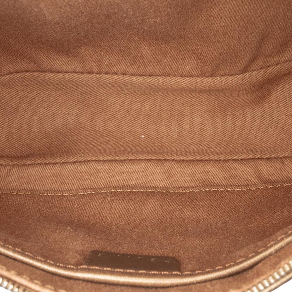 Celine B Celine Brown Beige Canvas Fabric C Macadam Shoulder Bag Italy