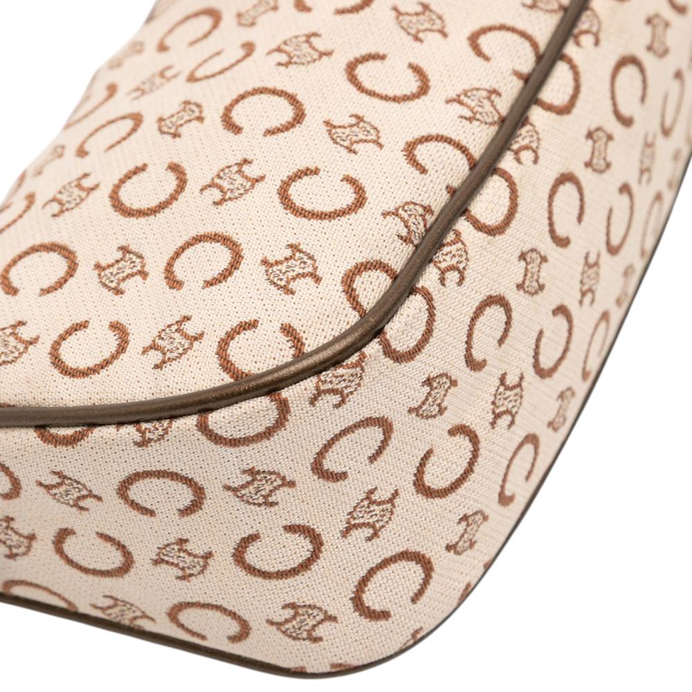 Celine B Celine Brown Beige Canvas Fabric C Macadam Shoulder Bag Italy