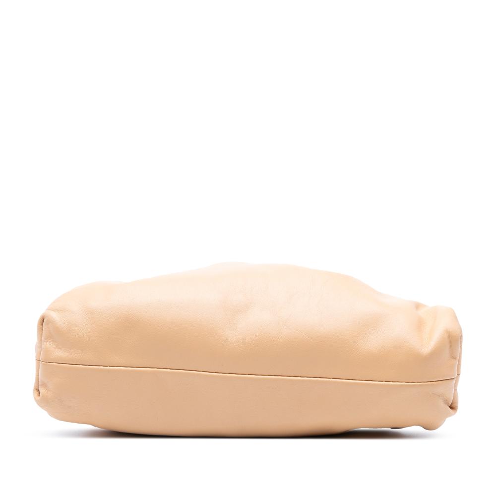 Bottega Veneta B Bottega Veneta Brown Beige Lambskin Leather Leather Lambskin The Mini Pouch Crossbody Italy