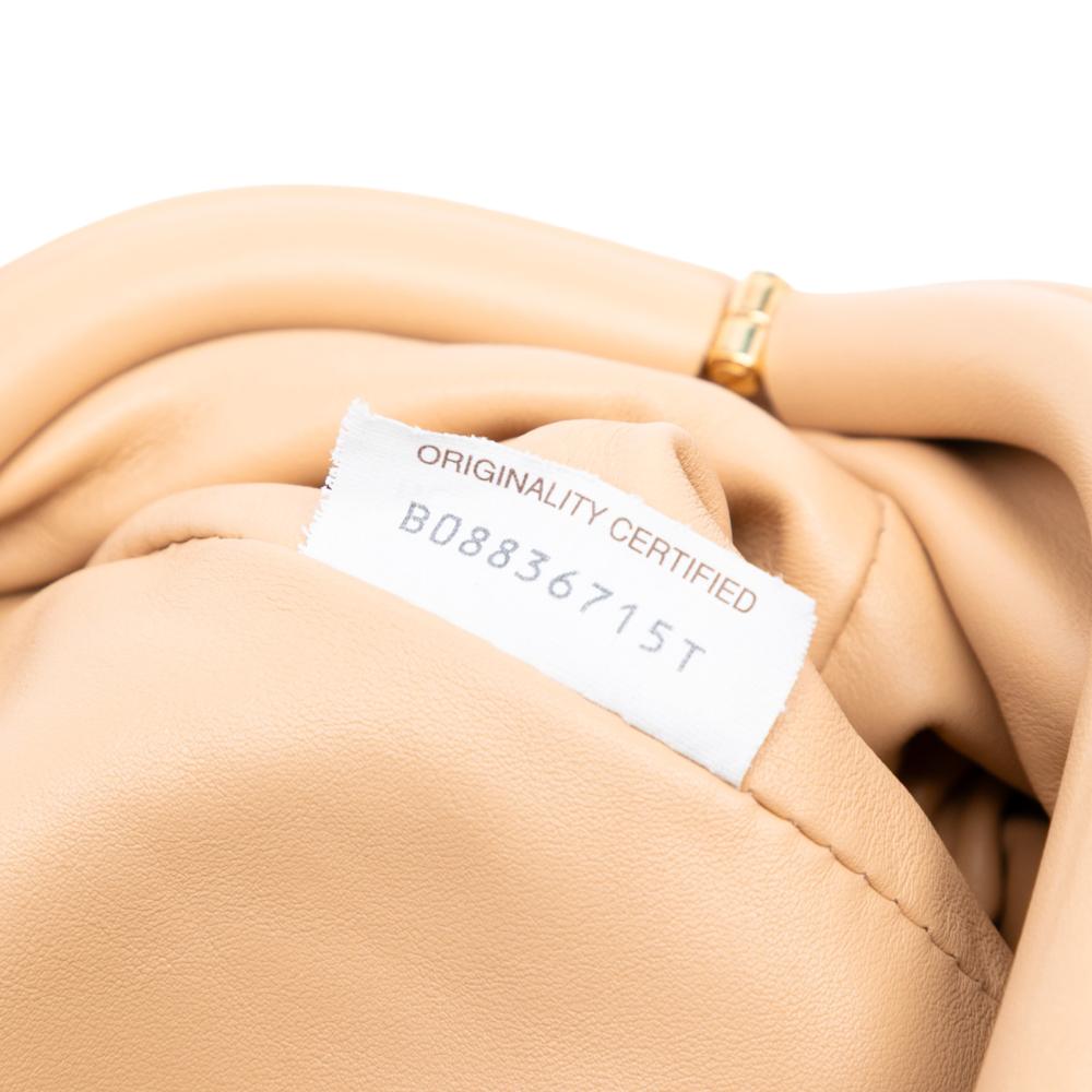 Bottega Veneta B Bottega Veneta Brown Beige Lambskin Leather Leather Lambskin The Mini Pouch Crossbody Italy