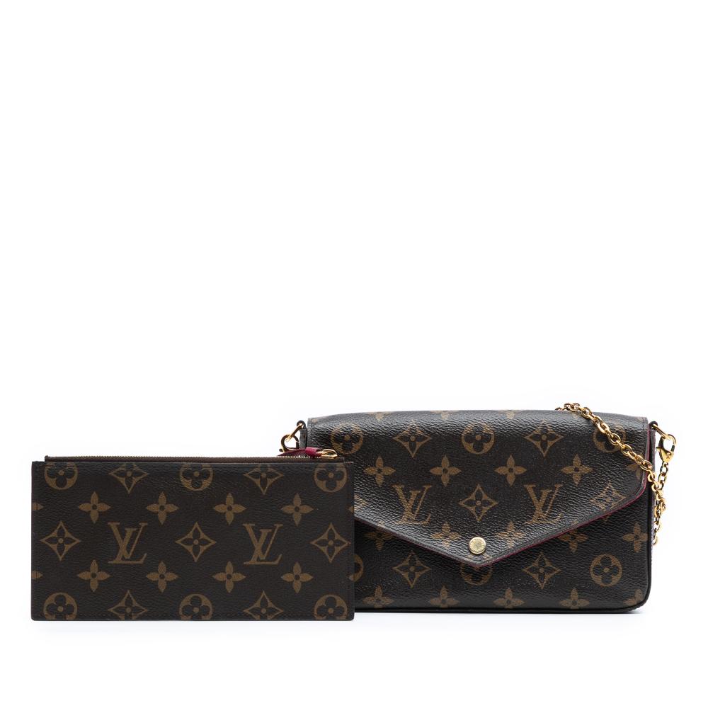 Louis Vuitton B Louis Vuitton Brown Monogram Canvas Fabric Monogram Pochette Felicie Spain