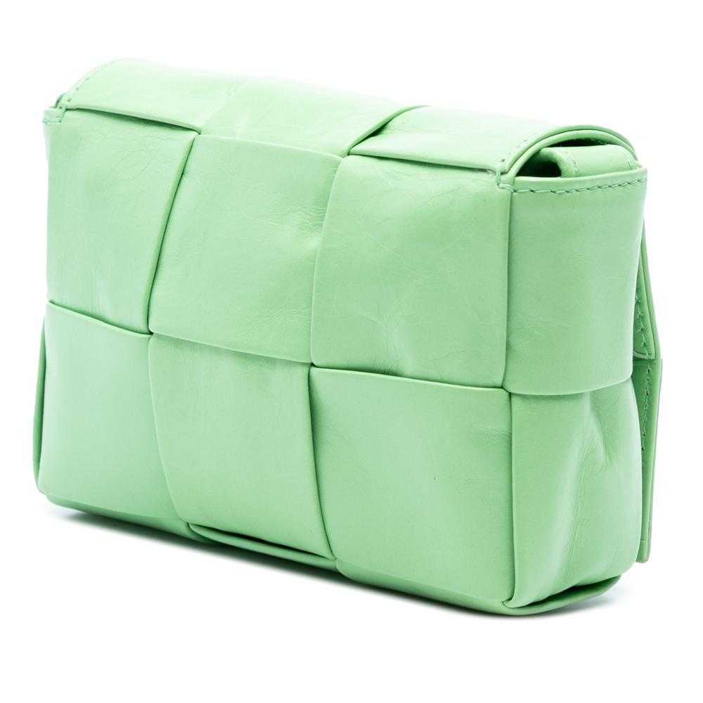Bottega Veneta Green Extra Mini Nappa Intrecciato Cassette Crossbody Italy