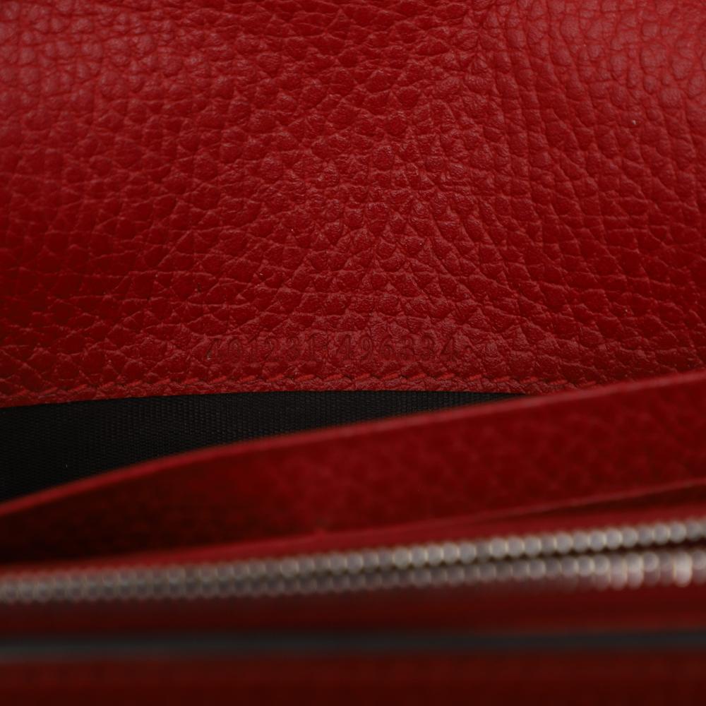 Gucci B Gucci Red Calf Leather Dionysus Wallet on Chain Italy