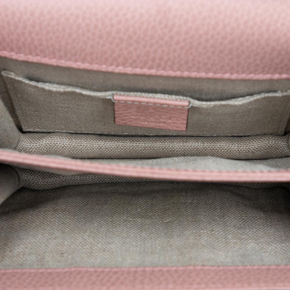 Gucci B Gucci Pink Calf Leather Small Dollar skin Interlocking G Crossbody Italy