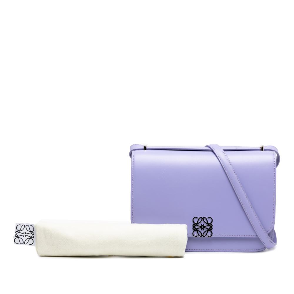 Loewe AB LOEWE Purple Calf Leather Medium Goya Crossbody Spain
