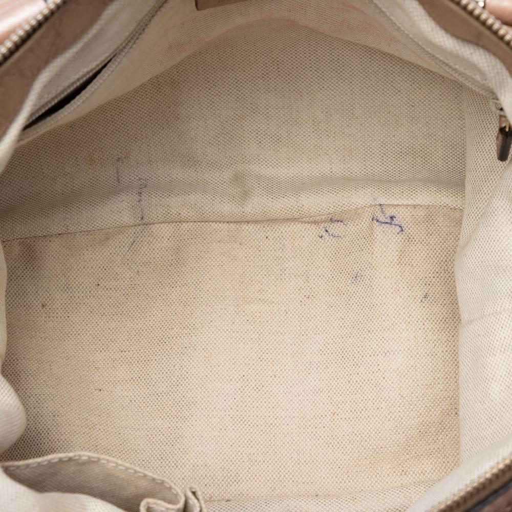 Gucci B Gucci Pink Rose Gold Calf Leather skin Sukey Satchel Italy