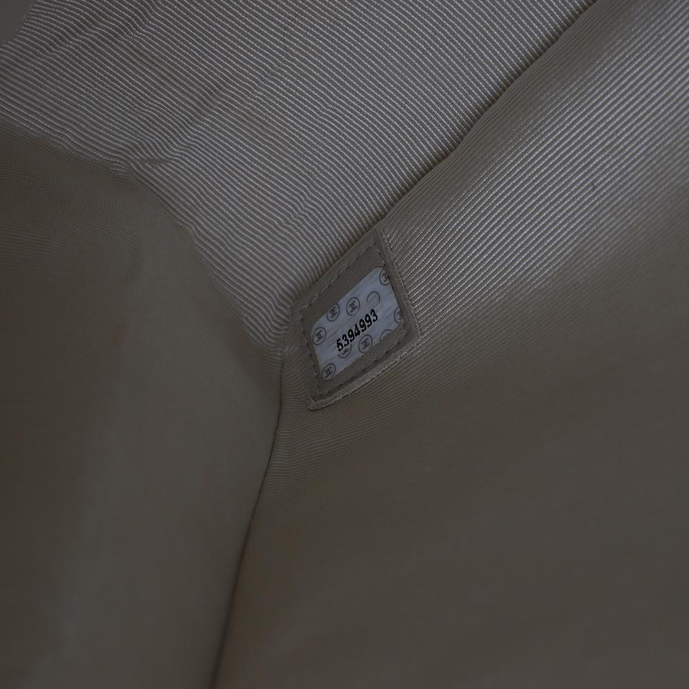 Chanel B Chanel Brown Light Beige Lambskin Leather Leather Lambskin Embossed CC Camellia Tote France