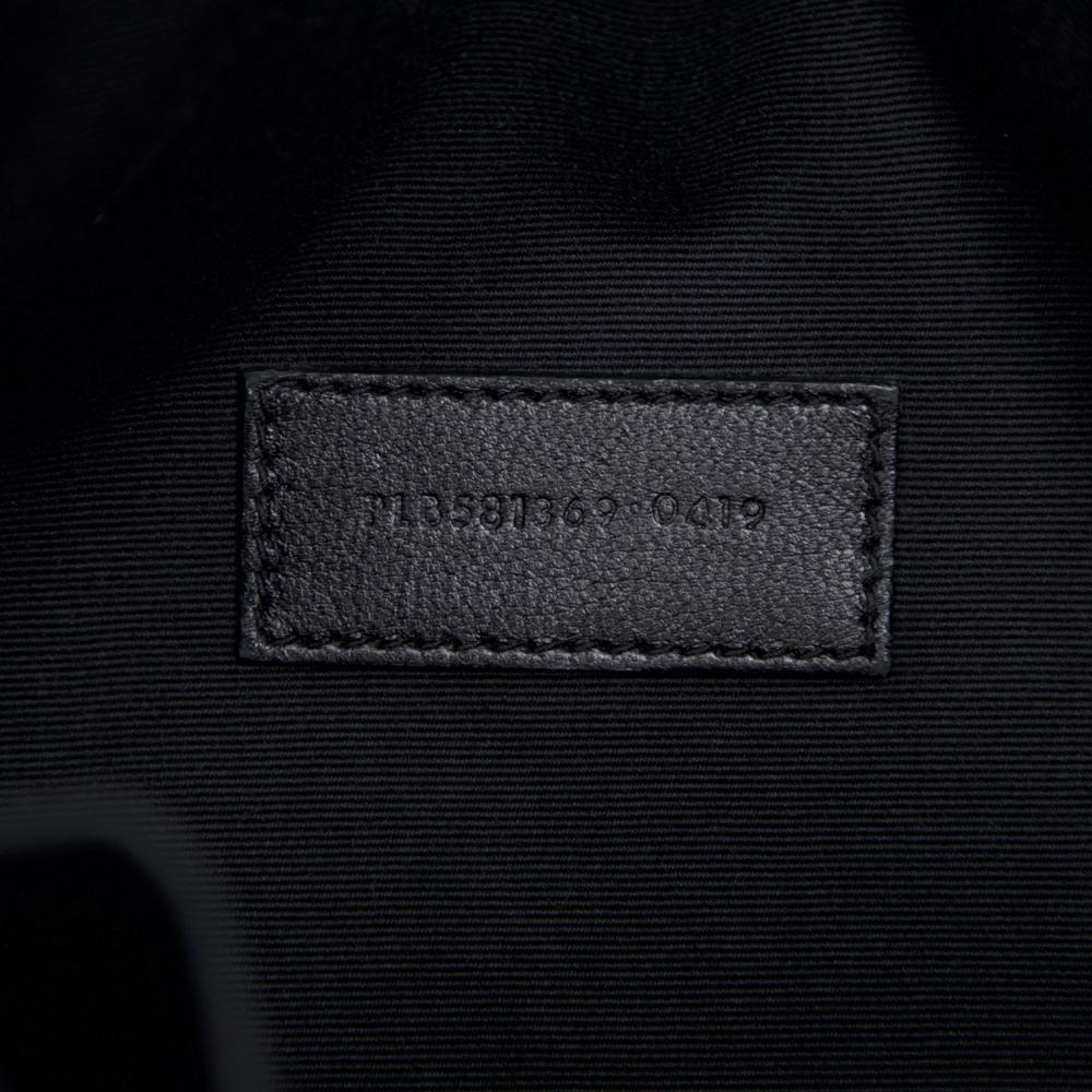 Saint Laurent B Saint Laurent Black Canvas Fabric Rive Gauche Clutch Italy