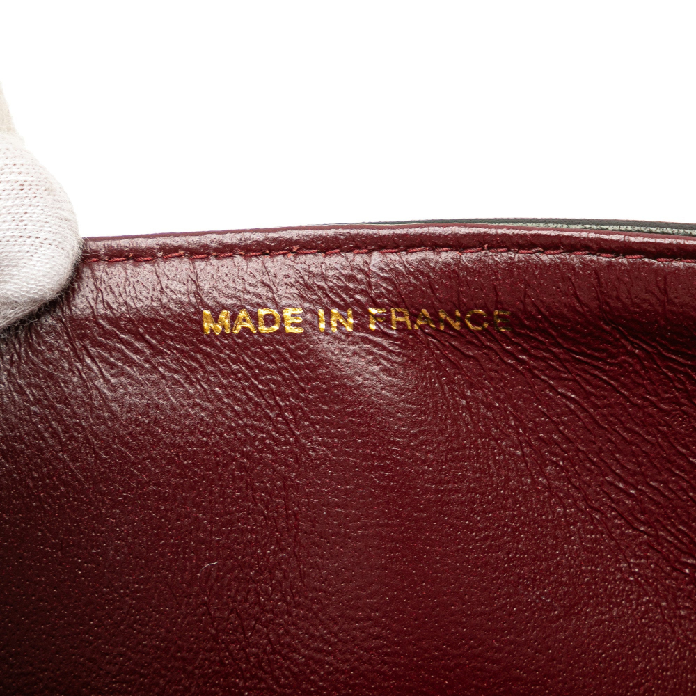 Chanel Vintage Classic Double Flap Medium Lambskin Leather Matelassè Shoulder Bag Black