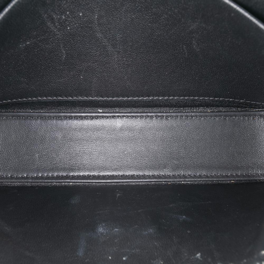 Celine B Celine Black Calf Leather Shiny skin Claude Shoulder Bag Italy