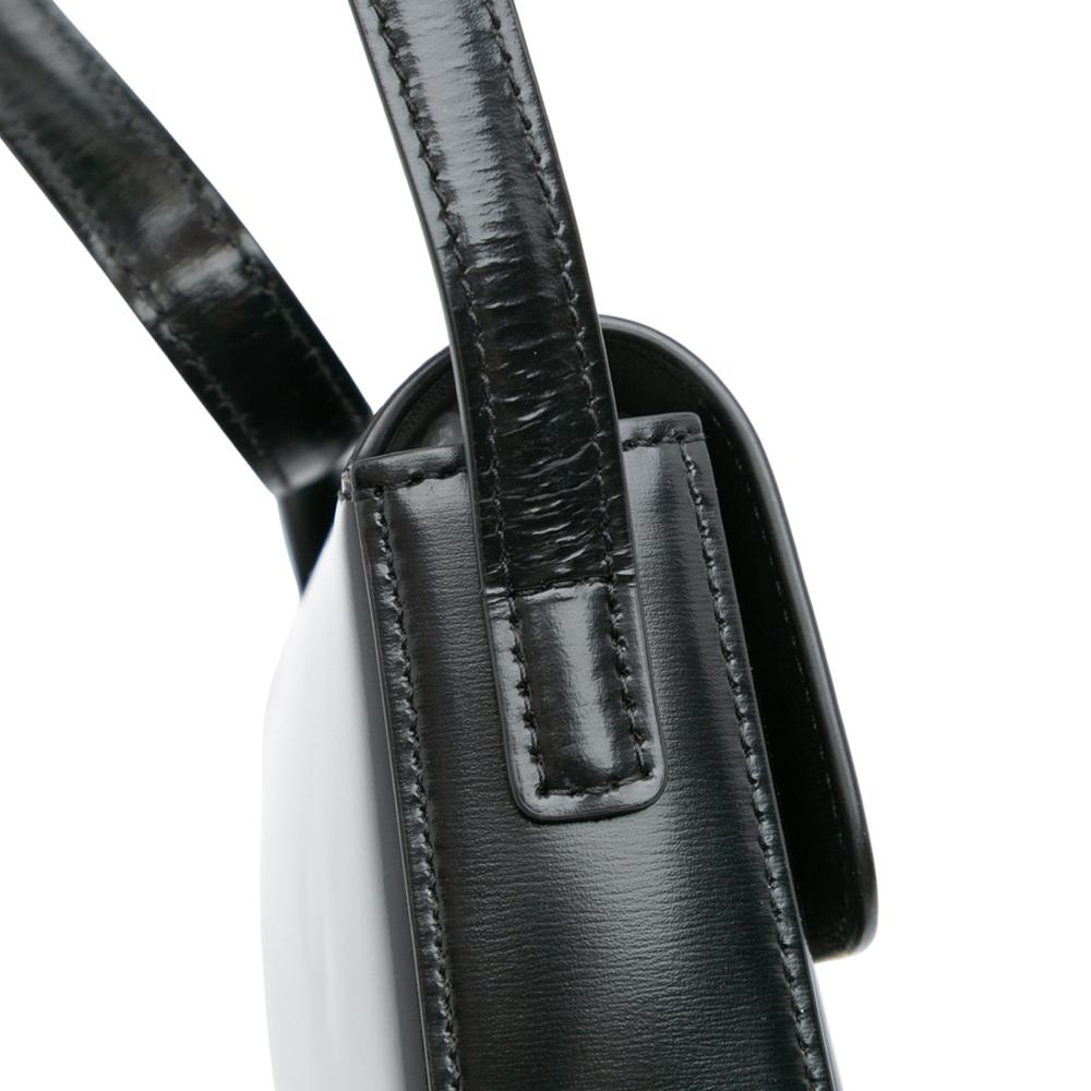 Celine B Celine Black Calf Leather Shiny skin Claude Shoulder Bag Italy