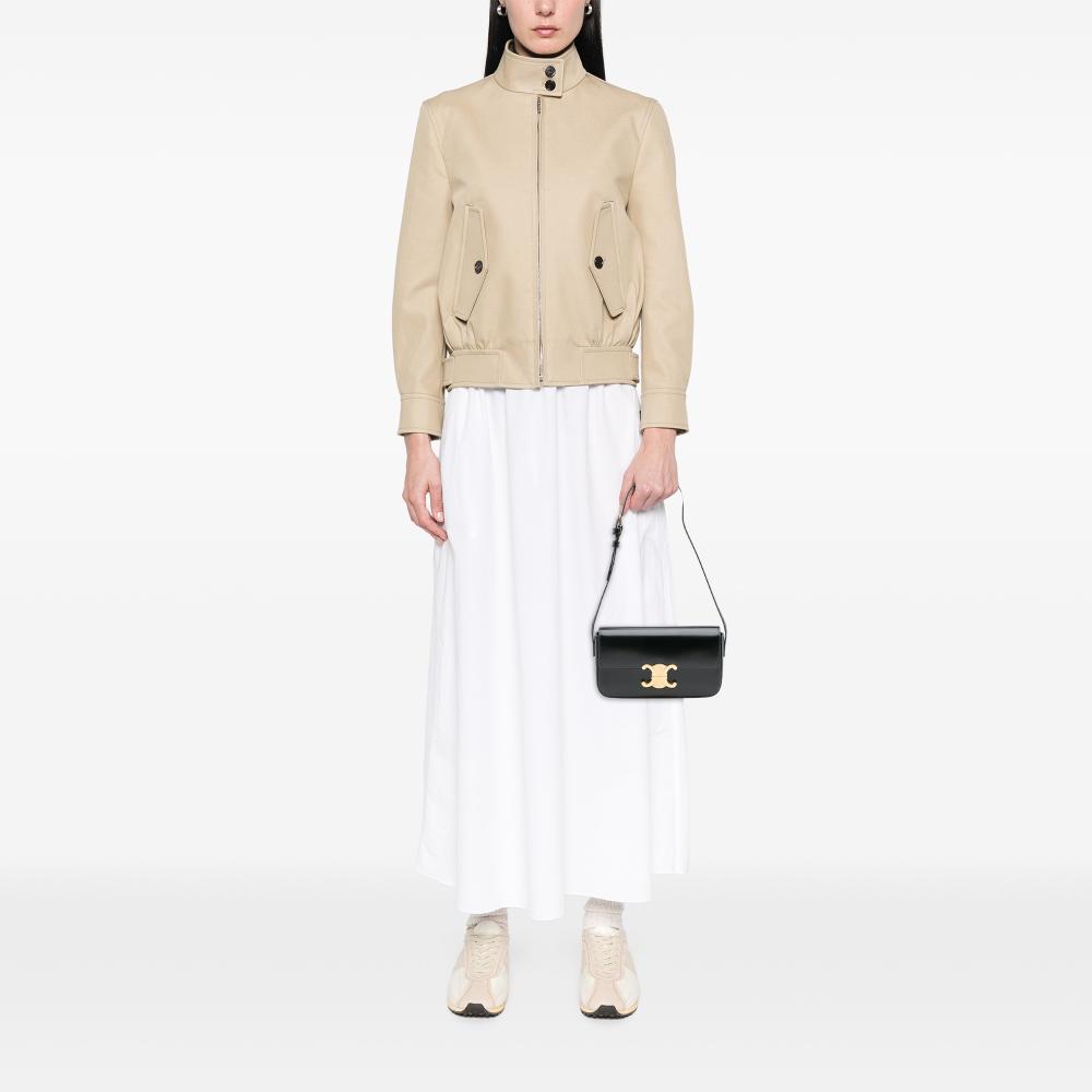 Celine B Celine Black Calf Leather Shiny skin Claude Shoulder Bag Italy