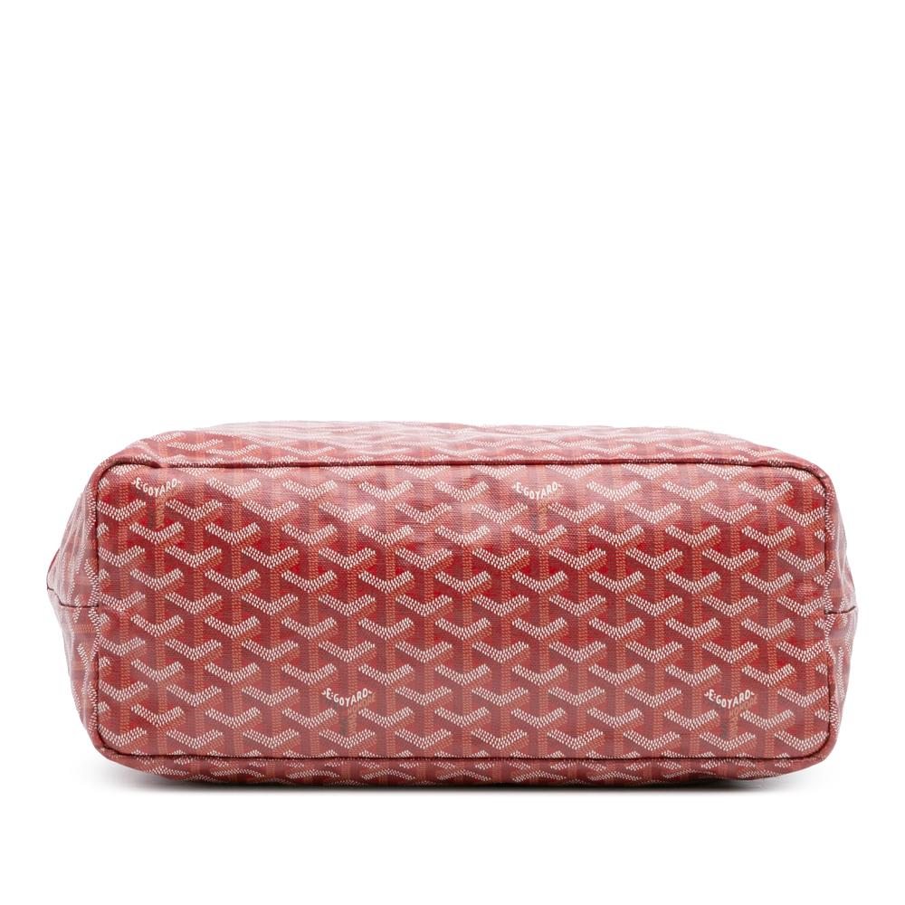 Goyard B Goyard Red Coated Canvas Fabric Goyardine Saint Louis PM France