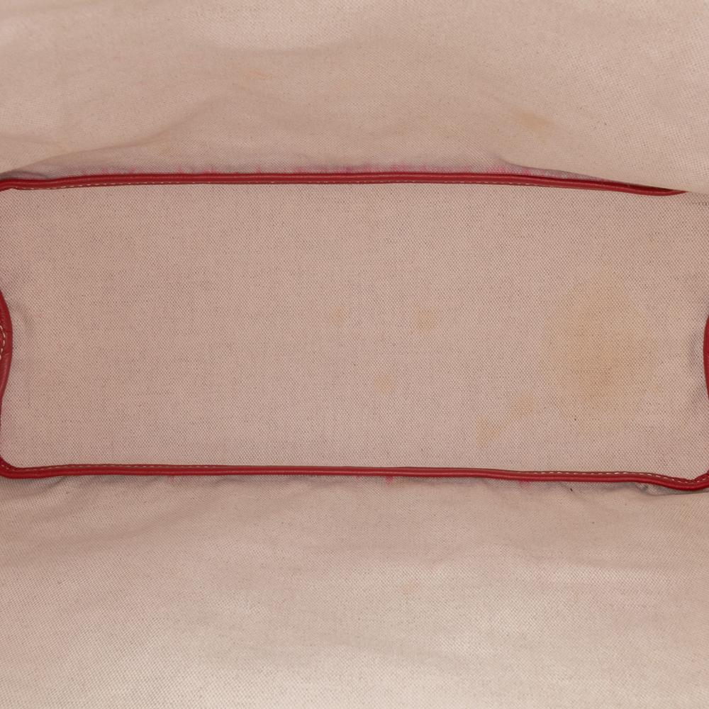 Goyard B Goyard Red Coated Canvas Fabric Goyardine Saint Louis PM France