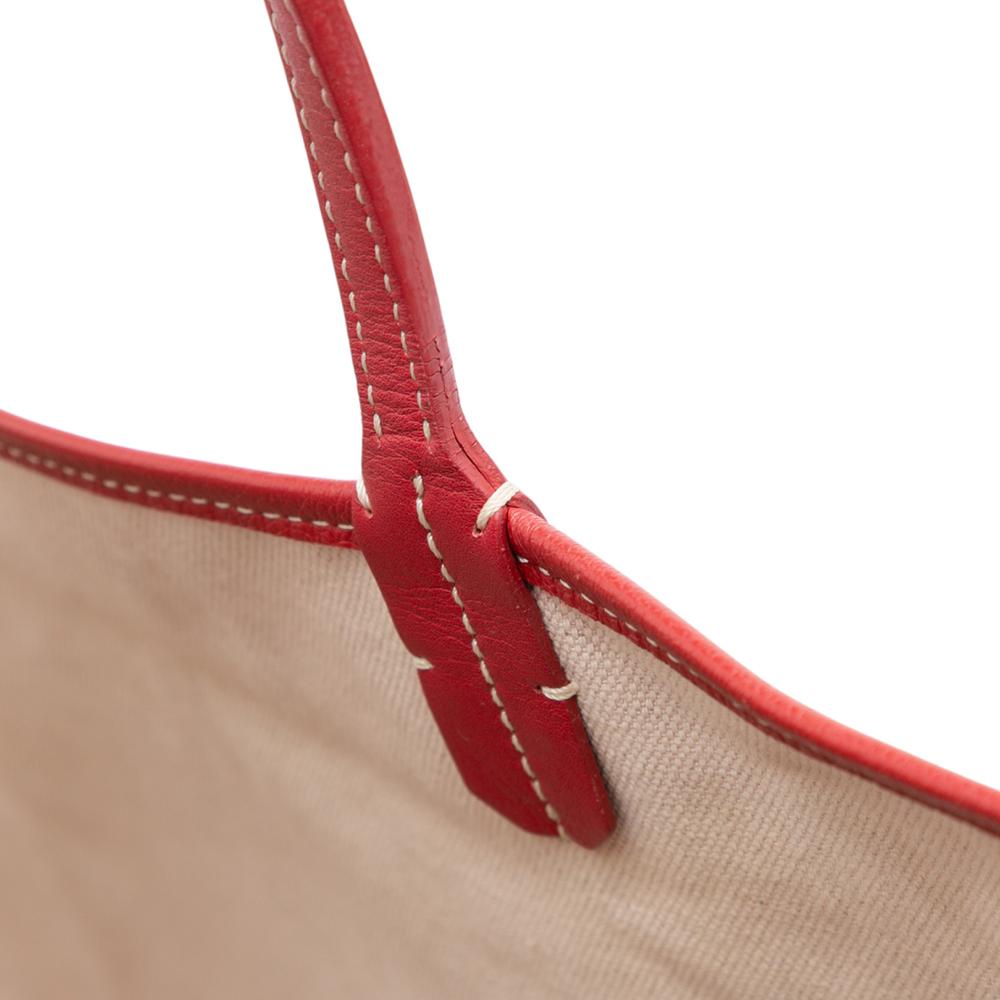 Goyard B Goyard Red Coated Canvas Fabric Goyardine Saint Louis PM France