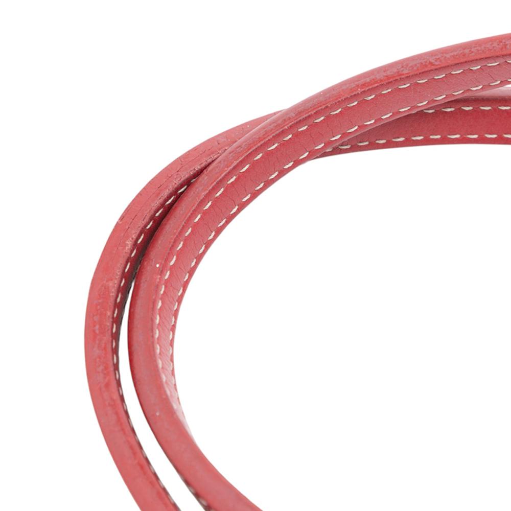 Goyard B Goyard Red Coated Canvas Fabric Goyardine Saint Louis PM France