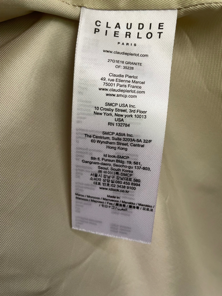 Claudie Pierlot Manteau d’automne/printemps