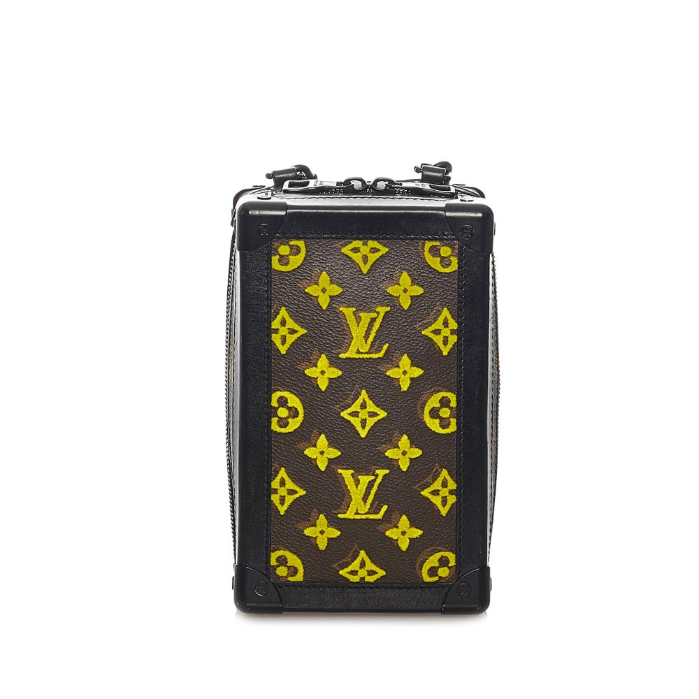 Louis Vuitton B Louis Vuitton Brown Monogram Canvas Canvas Monogram Tuffetage Vertical Soft Trunk France