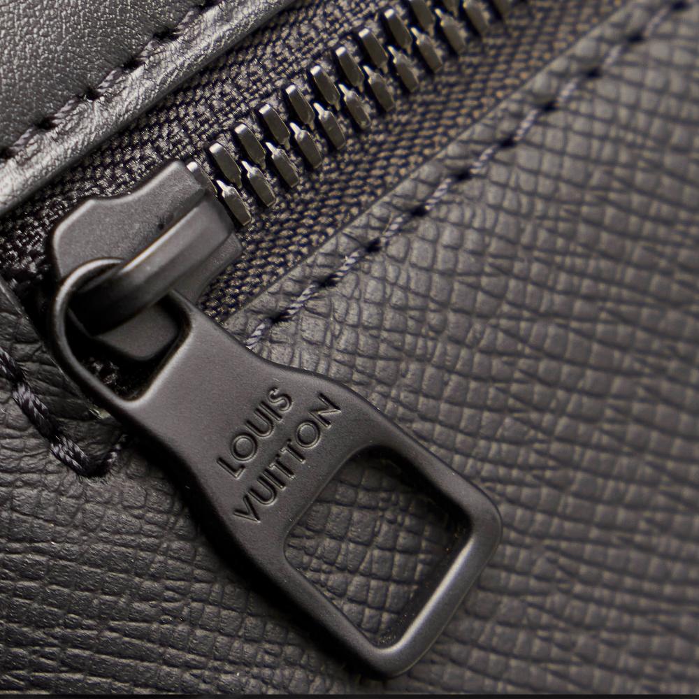 Louis Vuitton A Louis Vuitton Black with Multi Taiga Leather Leather Taiga Rainbow Steamer PM France