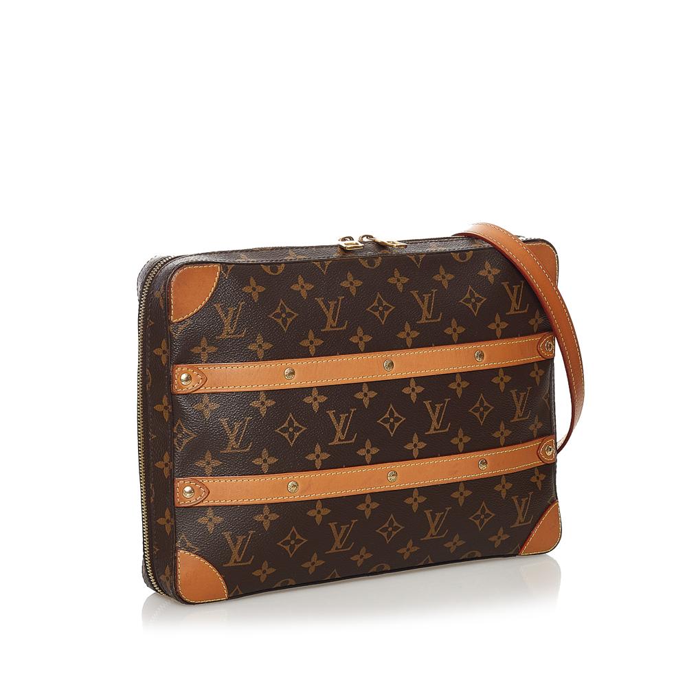 Louis Vuitton B Louis Vuitton Brown Monogram Canvas Fabric Monogram Soft Trunk Messenger MM France