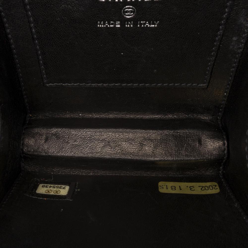 Chanel AB Chanel Black Resin Plastic Choco Bar Lucite Perspex Clutch France