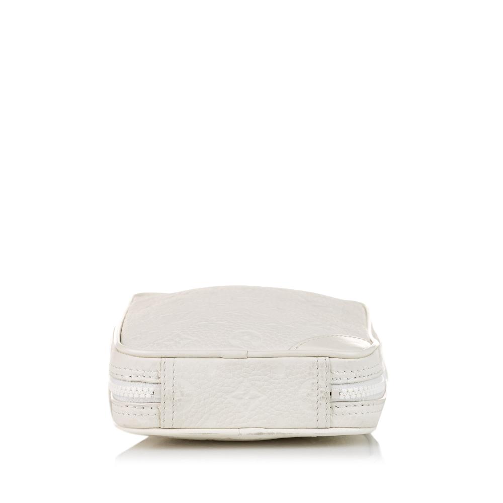 Louis Vuitton AB Louis Vuitton White Calf Leather Monogram Taurillon Utility Side France