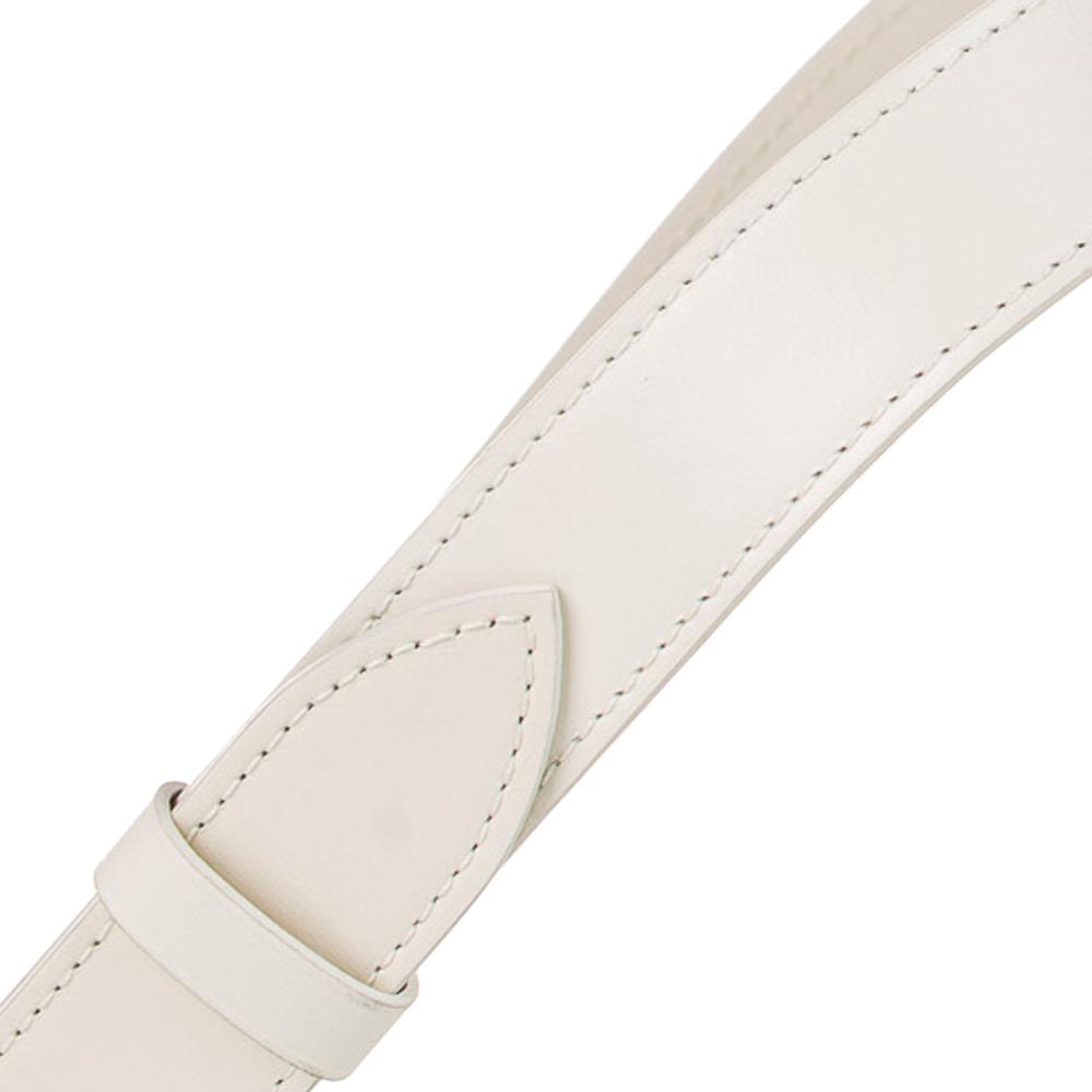 Louis Vuitton AB Louis Vuitton White Calf Leather Monogram Taurillon Utility Side France
