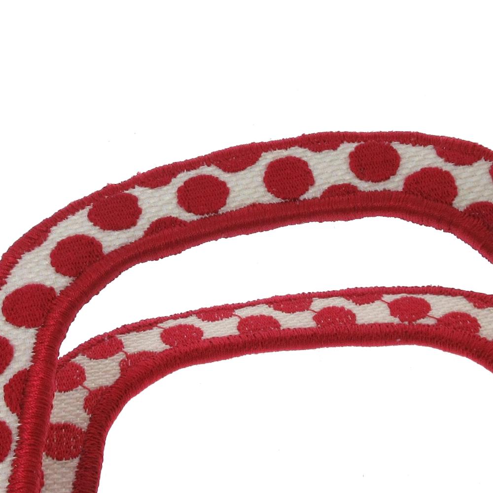 Christian Dior AB Dior Red Canvas Fabric DiorAmour Mini Embroidered Dots Book Tote Italy