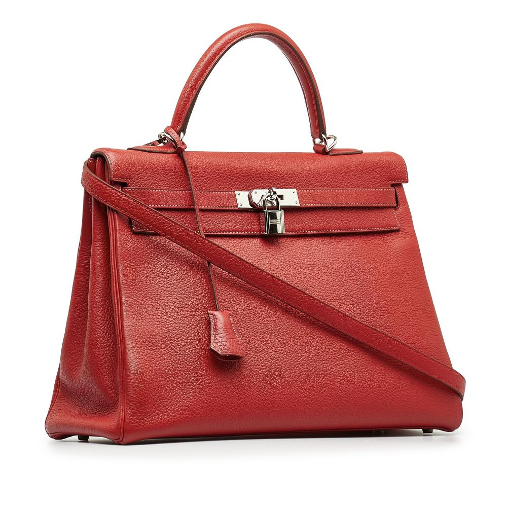 Hermès AB Hermès Red Calf Leather Togo Kelly 35 France