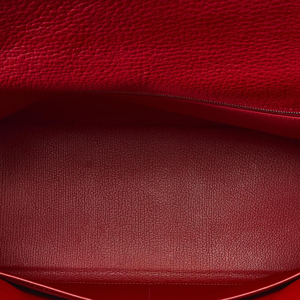 Hermès AB Hermès Red Calf Leather Togo Kelly 35 France