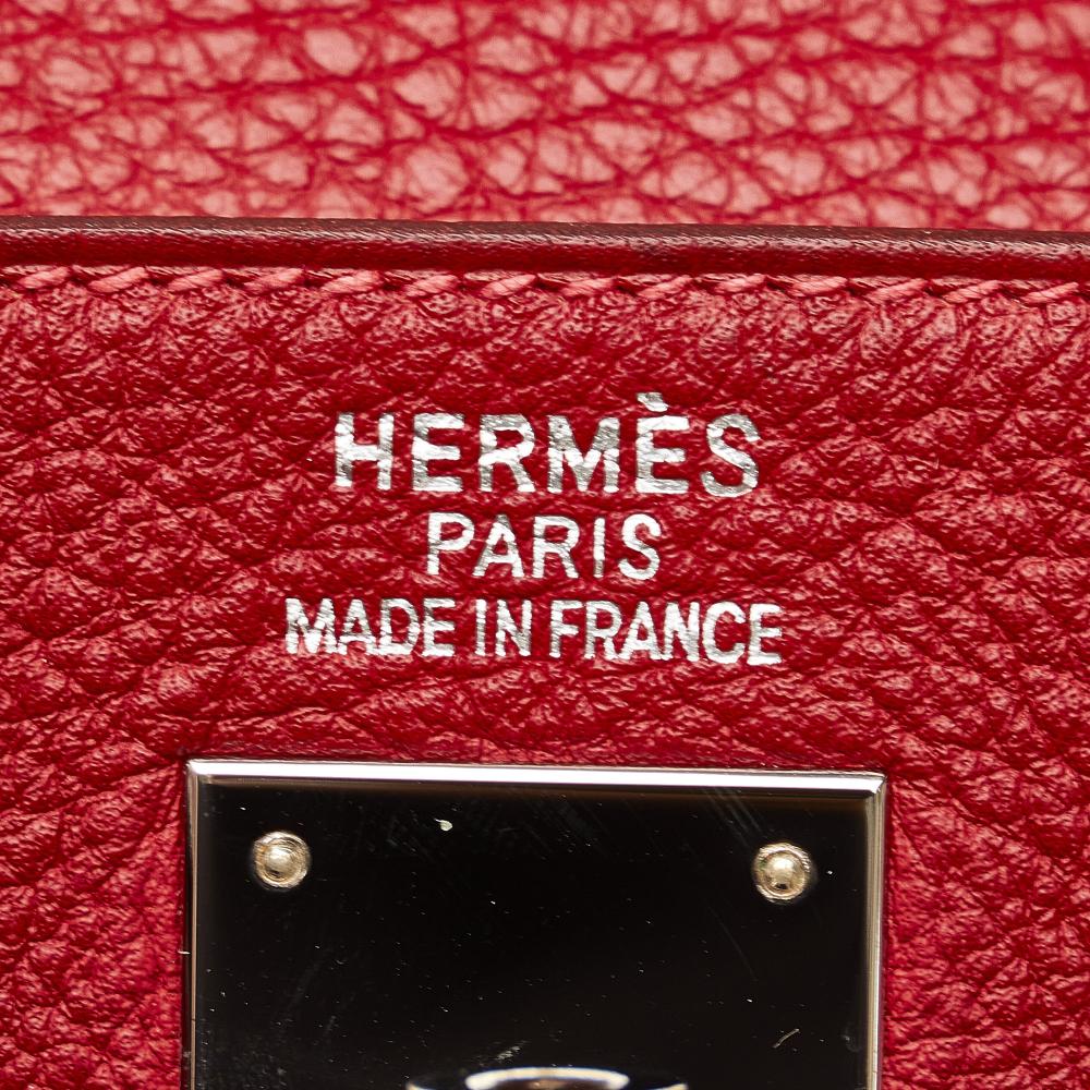 Hermès AB Hermès Red Calf Leather Togo Kelly 35 France