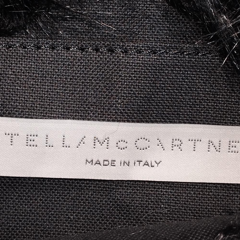 Stella McCartney B Stella McCartney Black Polyester Fabric x Ed Curtis Faux Fur Shoulder Bag Italy