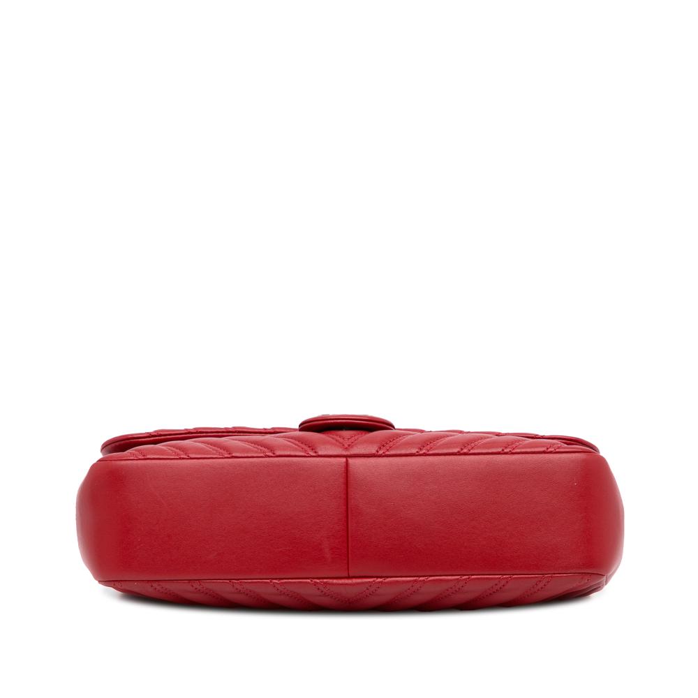 Chanel AB Chanel Red Lambskin Leather Leather Jumbo Classic Lambskin Double Flap Italy