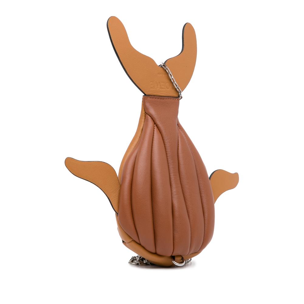 Loewe A LOEWE Brown Calf Leather Whale Pouch Spain