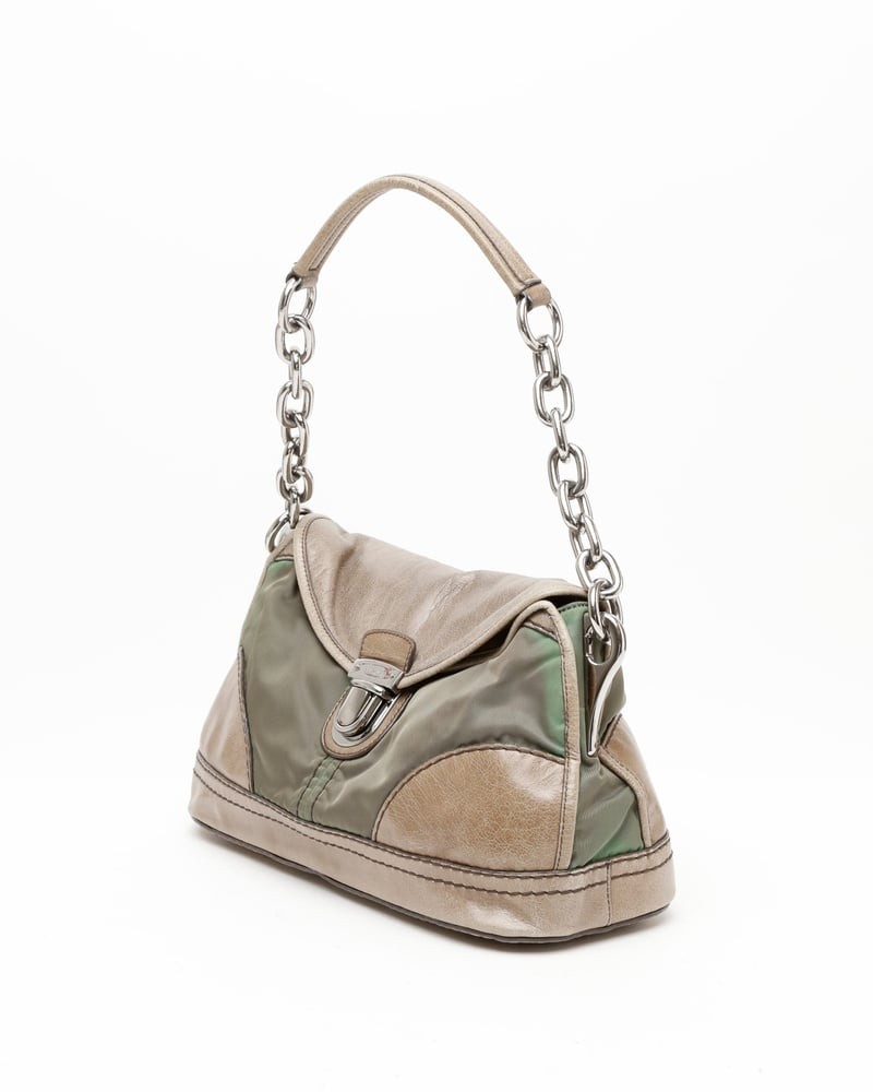 Prada Tessuto Chain Shoulder Bag