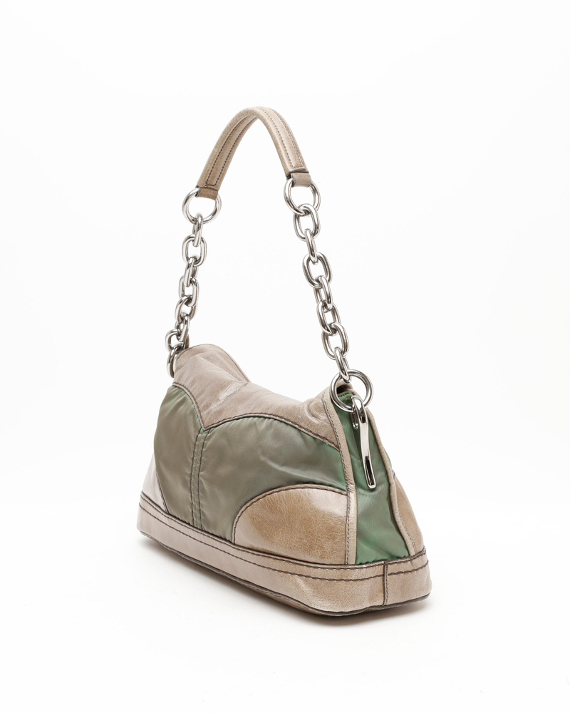 Prada Tessuto Chain Shoulder Bag