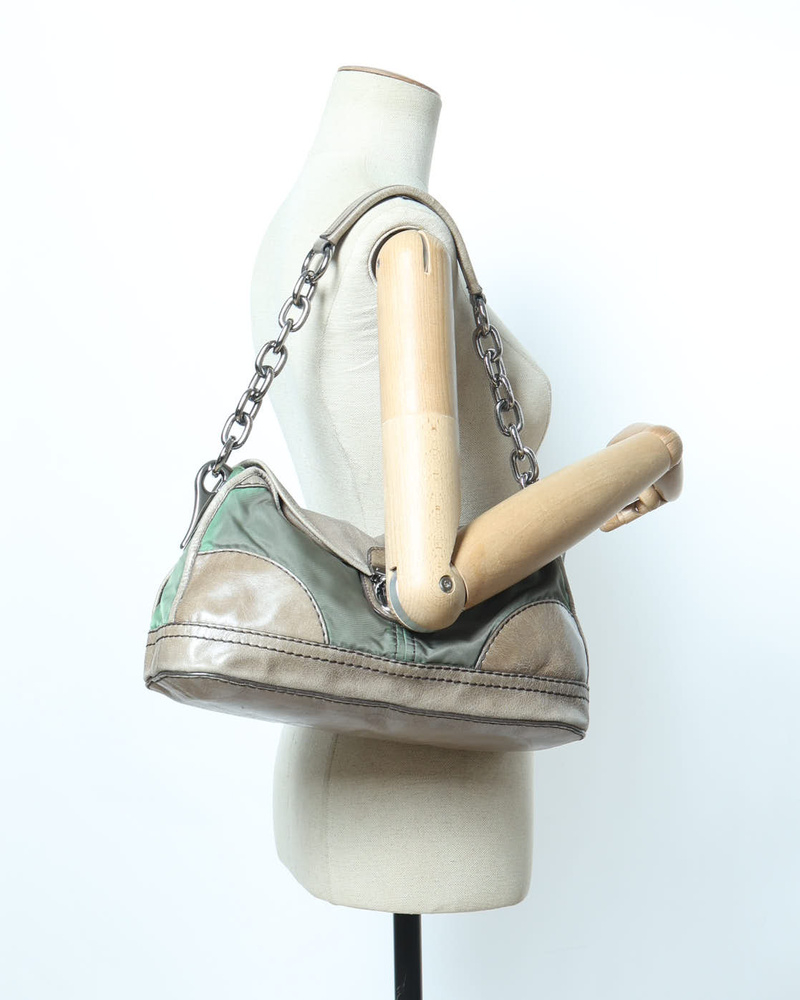 Prada Tessuto Chain Shoulder Bag