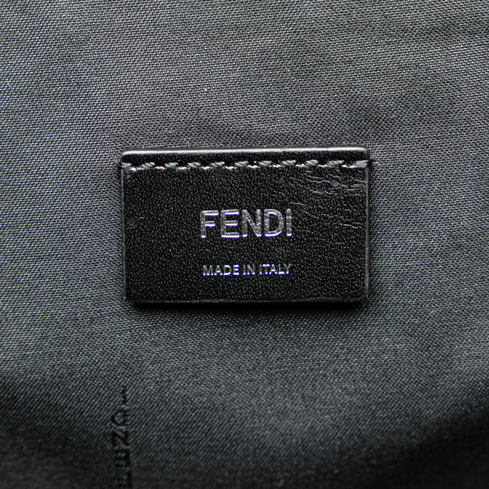 Fendi AB Fendi White with Multi Calf Leather Sarah Coleman Vertigo Shopper Tote Italy