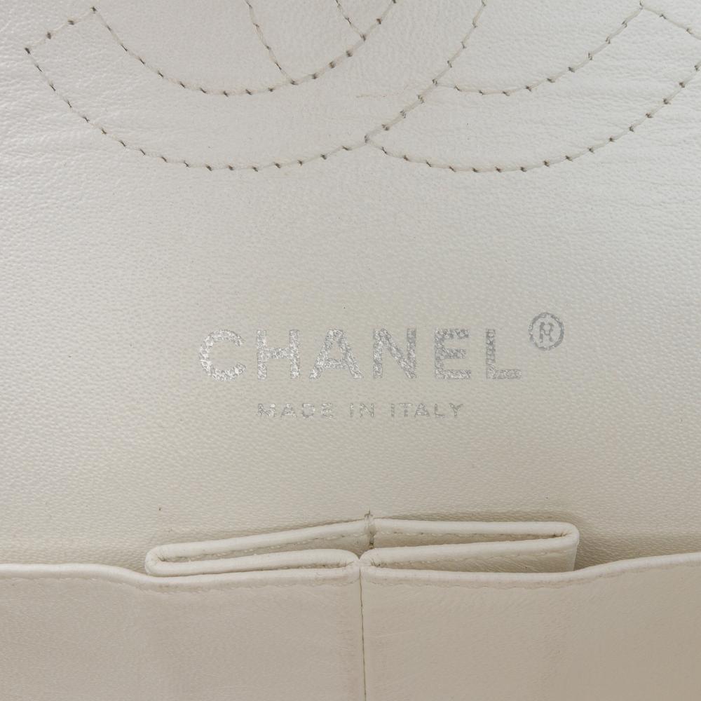 Chanel B Chanel White Caviar Leather Leather Medium Classic Caviar Double Flap Italy