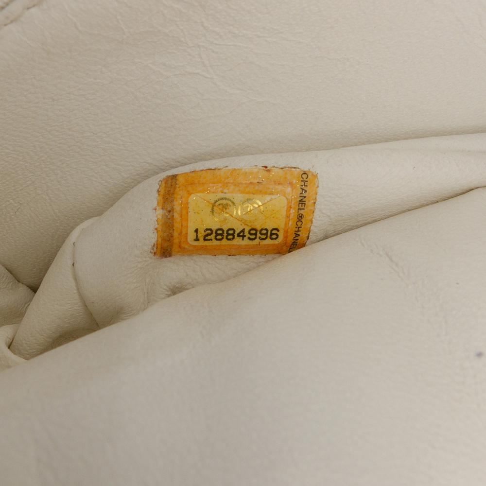 Chanel B Chanel White Caviar Leather Leather Medium Classic Caviar Double Flap Italy