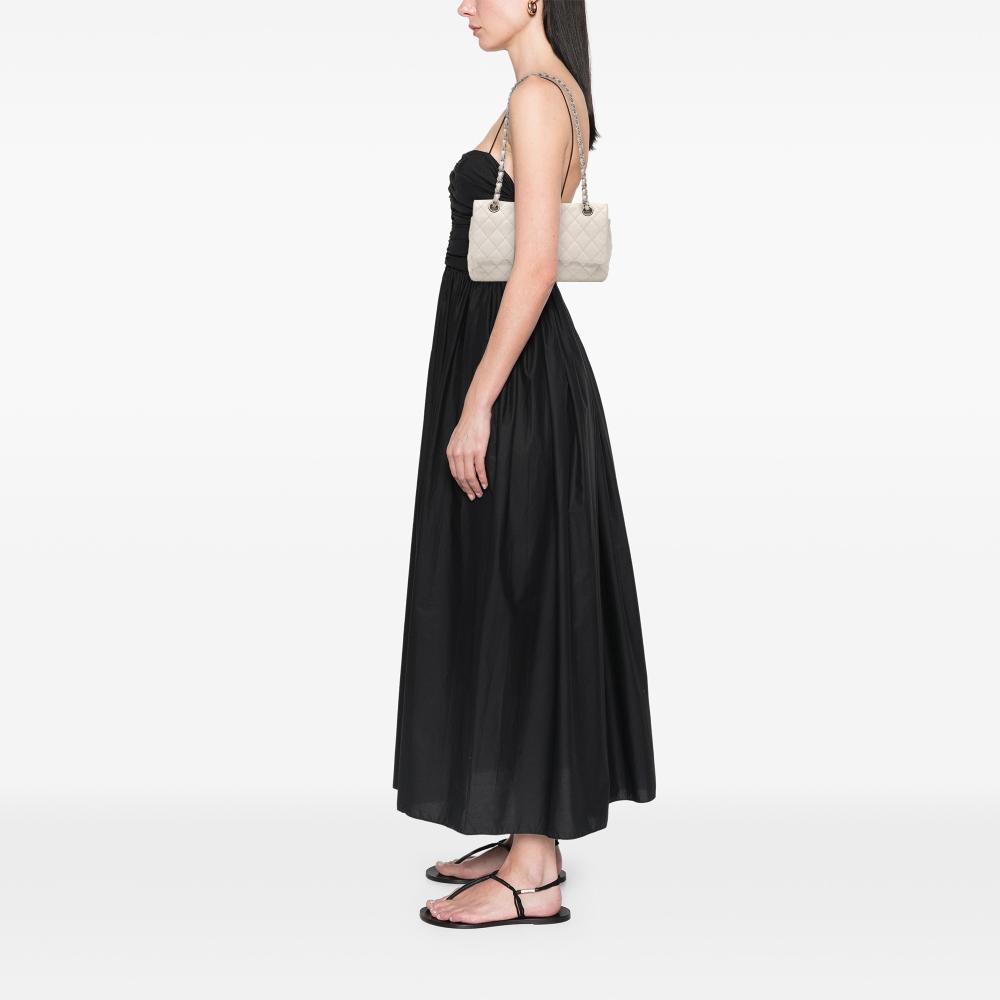 Chanel B Chanel White Caviar Leather Leather Medium Classic Caviar Double Flap Italy