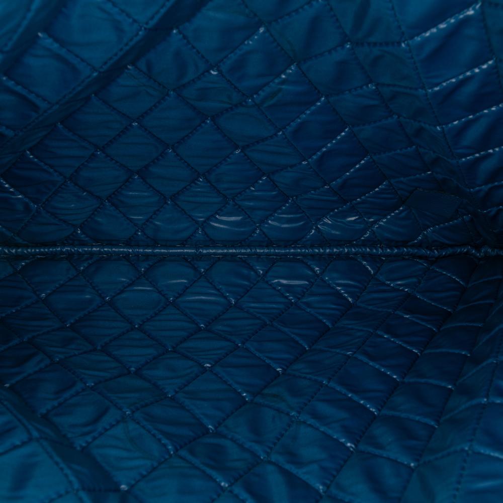 Chanel AB Chanel Blue Sheepskin Leather Leather Large Bicolor Sheepskin Mademoiselle Zip Clutch Italy