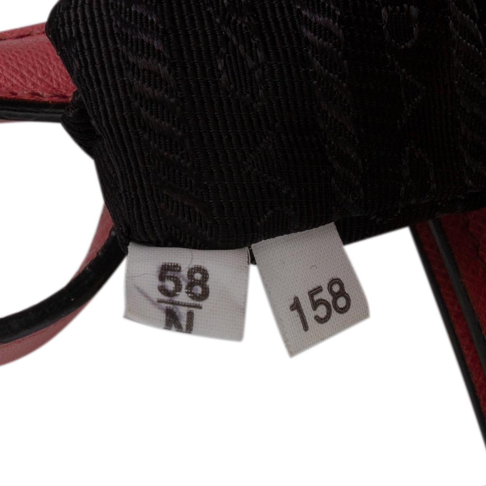 Prada B Prada Pink Saffiano Leather Soft Triple Pocket Tote Italy