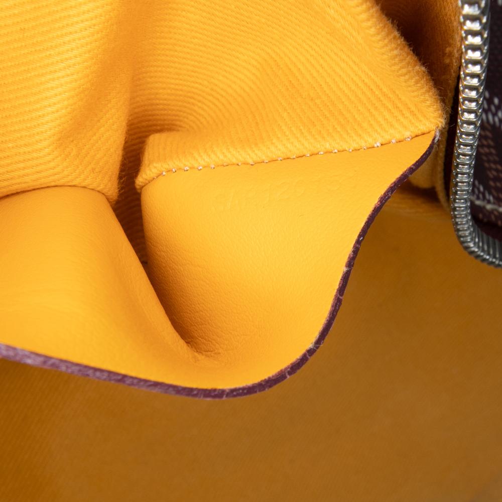 Goyard AB Goyard Red Burgundy Coated Canvas Fabric Goyardine Senat GM France