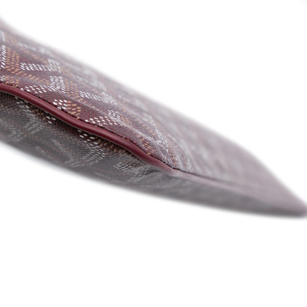 Goyard AB Goyard Red Burgundy Coated Canvas Fabric Goyardine Senat GM France