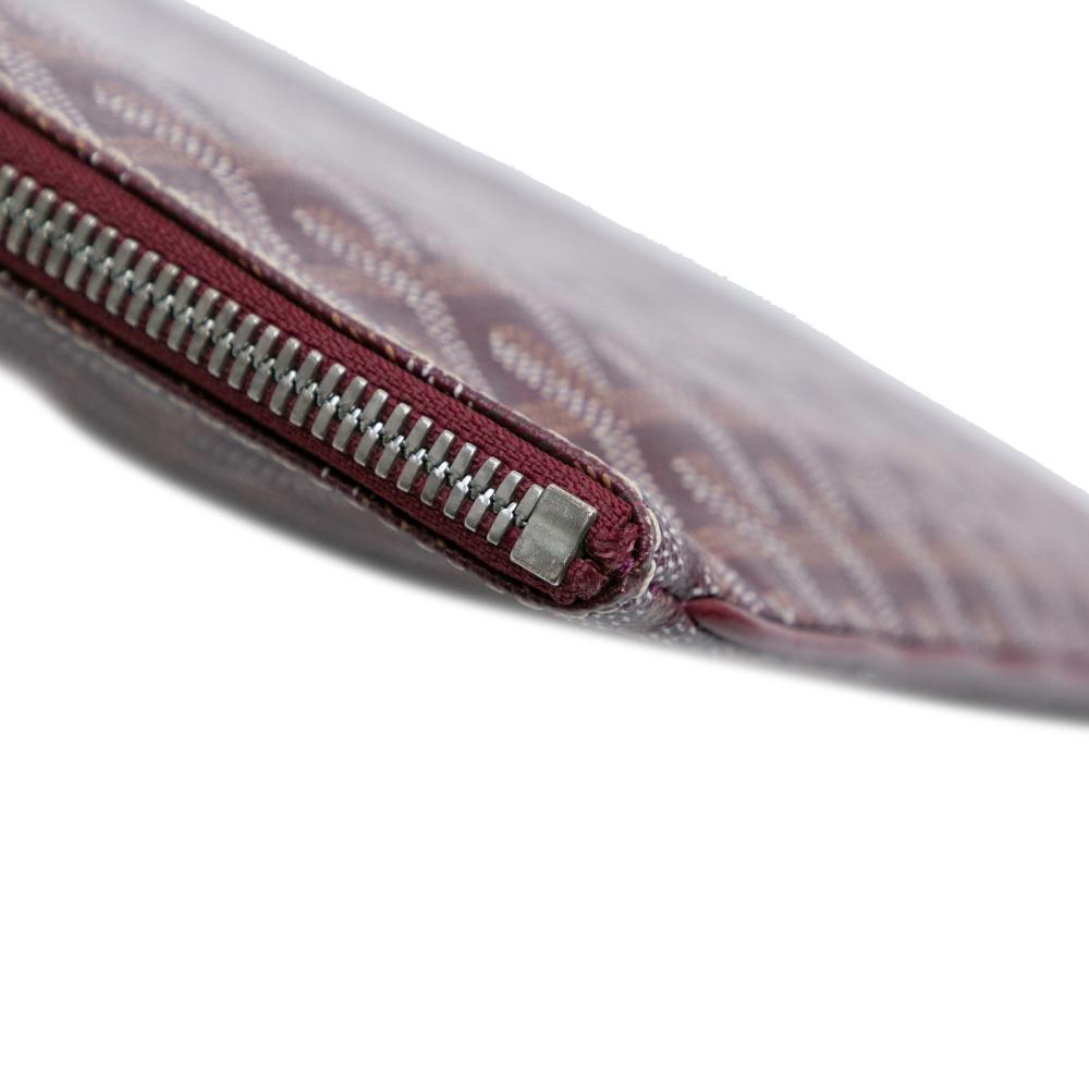 Goyard AB Goyard Red Burgundy Coated Canvas Fabric Goyardine Senat GM France